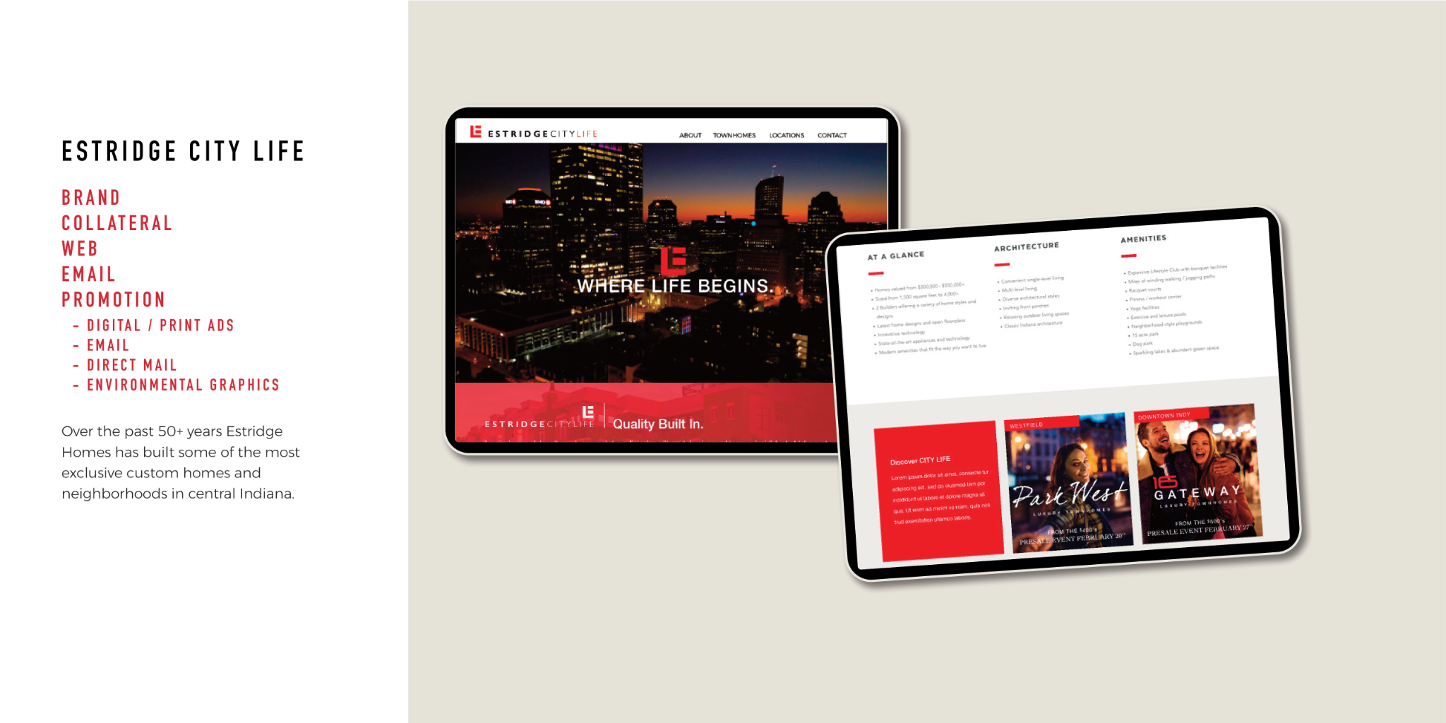 Estridge Homes — Digital Brand + Promotion