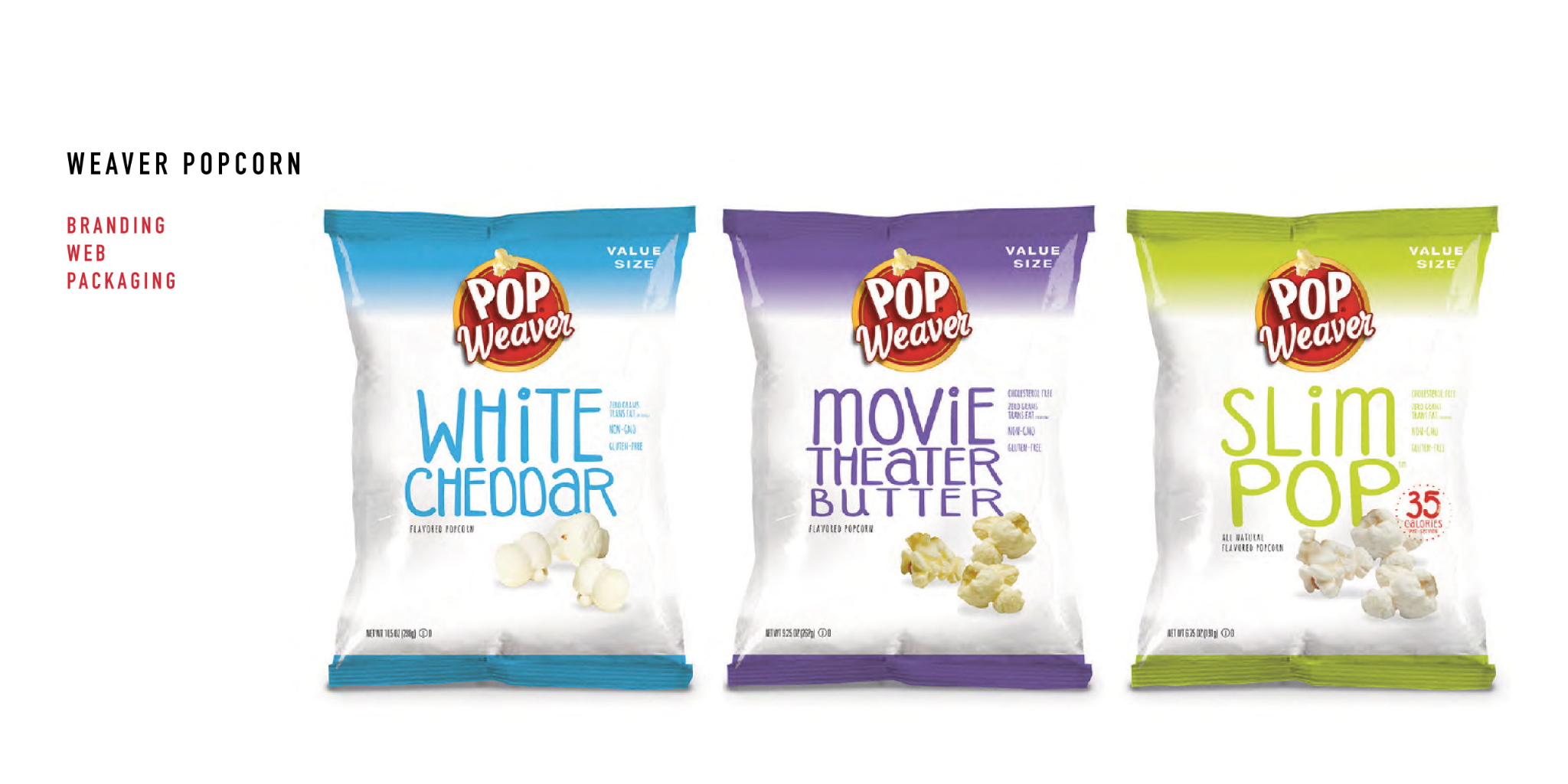 Weaver Popcorn — Brand + Packaging + Digital